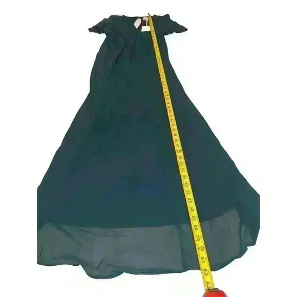 Show Me Your MuMu Dress Green Evergreen M Short Sleeve Maxi Wedding Party Event - Picture 8 of 10